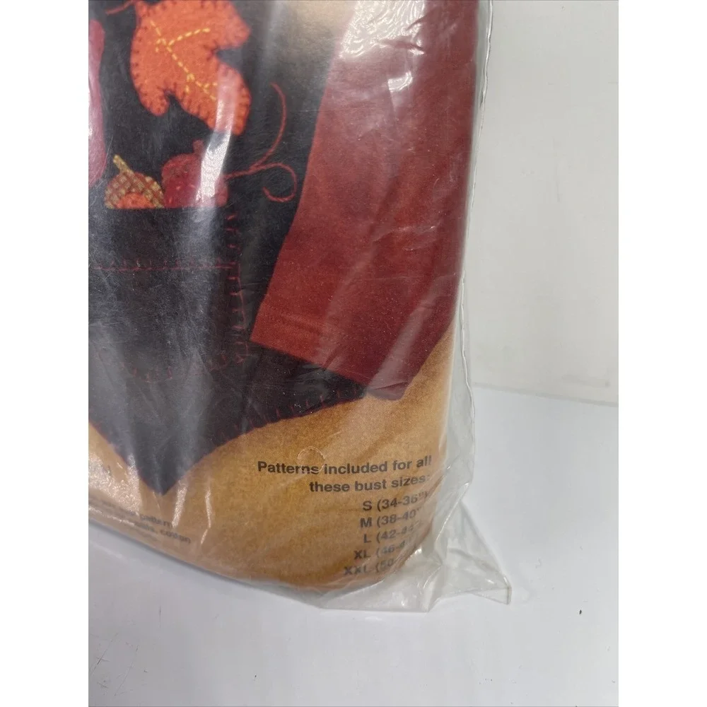 Vintage New DIMENSIONS 62089 Applique Vest Craft Kit‎ 1996 Colors Of Autumn